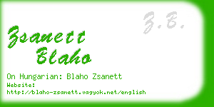 zsanett blaho business card